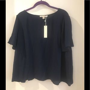 Navy blousy Paper Crown top